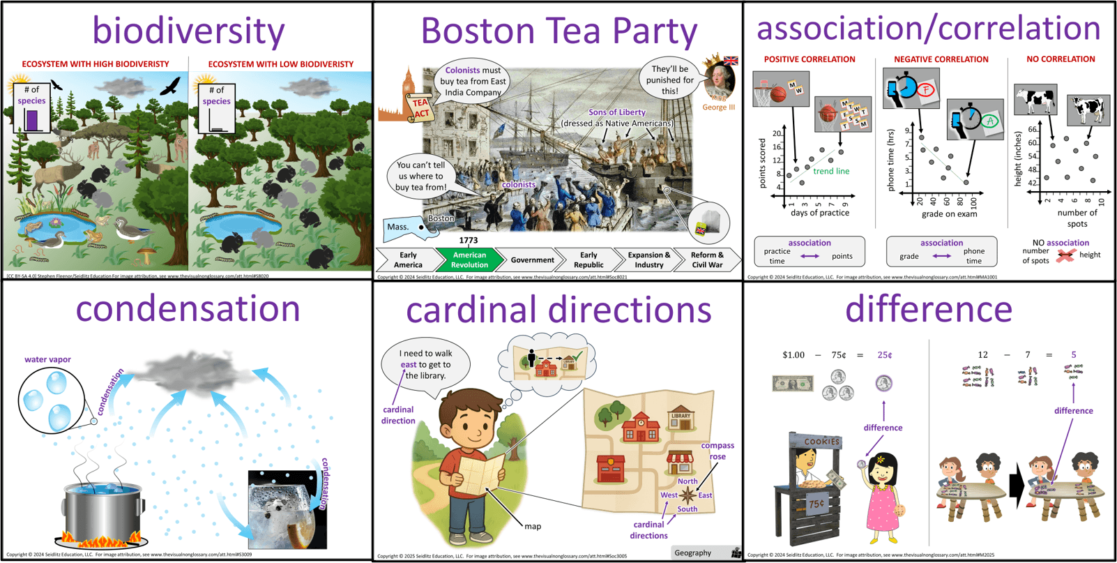 Examples of structured visuals from The Visual Non-Glossary